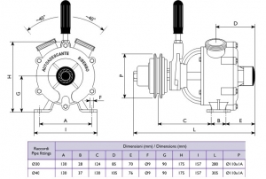 Alternative view of Motor V kayışı tahrikli, debriyajlı bronz su pompası.