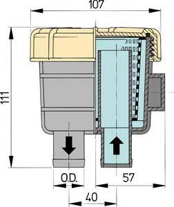 Alternative view of Vetus tip 140 deniz suyu filtresi