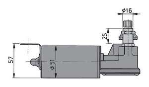 Alternative view of Vetus RWS Tip silecek motoru