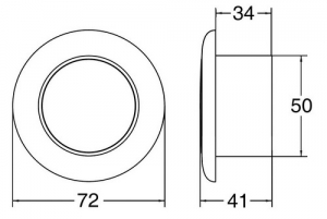 Alternative view of Hella Marine LED spot lambaları